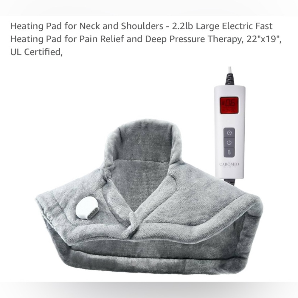 Microplush heating pad for shoulders and more